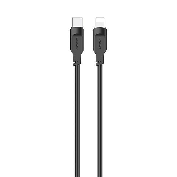 USAMS Kabel USB-C–Lightning 20W 1,2m Lithe (US-SJ566) - Svart