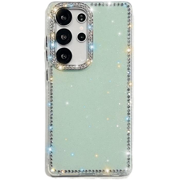 HAT PRINCE - Mobilskal till Samsung Galaxy S26 Ultra TPU + PC Glitterkant - Glitter Ljusgrön