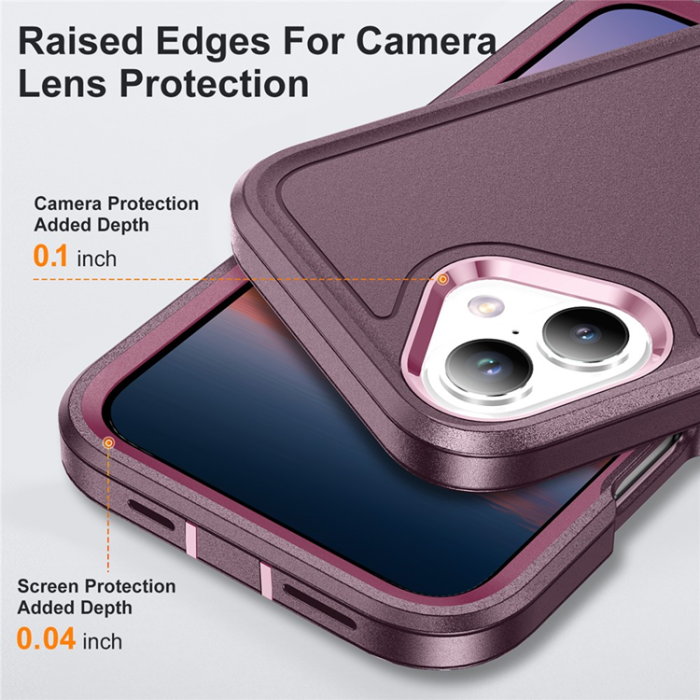 A-One Brand - iPhone 17 Mobilskal Kickstand Silikon - Lila/Rosa