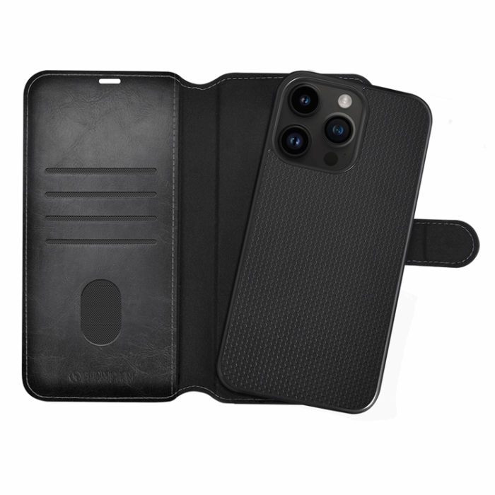 Champion - CHAMPION iPhone 14 Pro Max Plånboksfodral Slim 2-in-1 - Svart