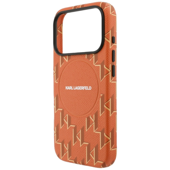 KARL LAGERFELD - Karl Lagerfeld Mobilskal till iPhone 17 Pro Max Magsafe Monogram logo - Orange