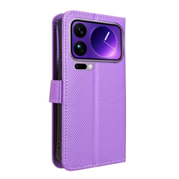 A-One Brand - Xiaomi 17 Pro Plånboksfodral Diamond Texture Med Rem - Lila