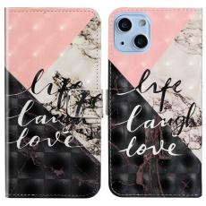OEM - iPhone 14 Plus Plånboksfodral Folio Flip - Svart Marble