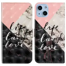 OEM - iPhone 14 Plus Pl&aring;nboksfodral Folio Flip - Svart Marble