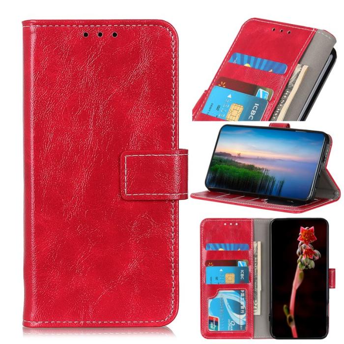 OEM - Plånboksfodral för Samsung Galaxy S26 Plus Konstläder - Röd