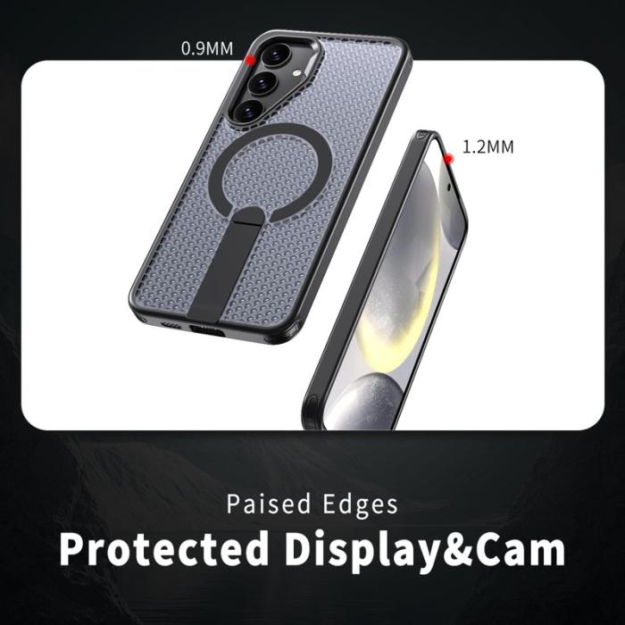OEM - Mobilskal för Samsung Galaxy S26 Magnetiskt Kickstand TPU + PC - Svart