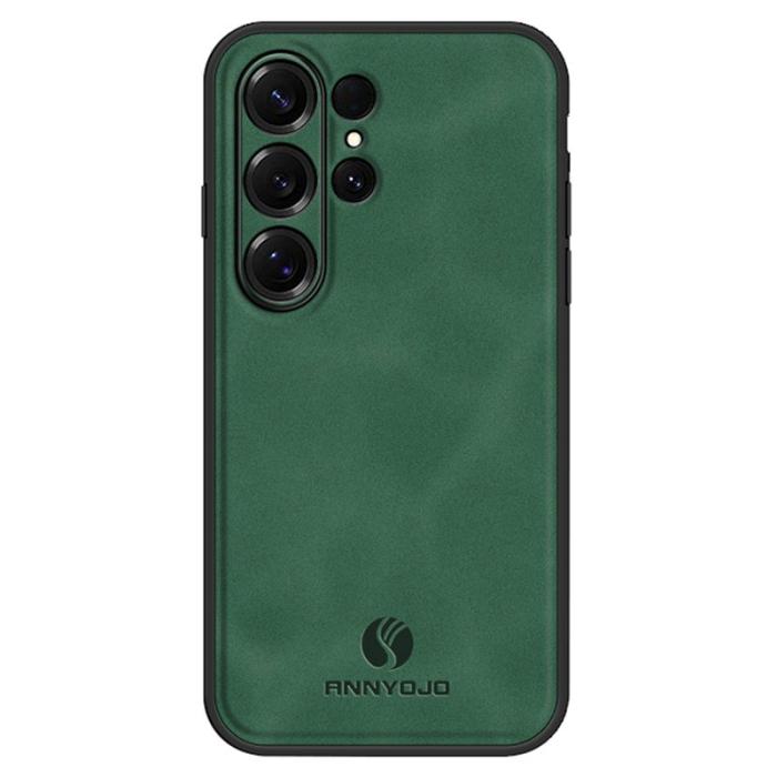 ANNYOJO - Annyojo Mobilskal för Samsung Galaxy S26 Ultra Konstläder + PC + TPU - Grön