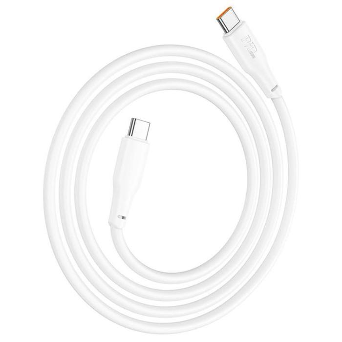 Hoco - Hoco USB-C till USB-C 100W 2m 3A Kabel X93 - Vit