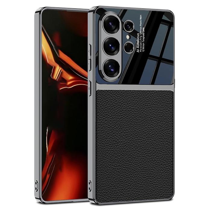 GKK - GKK Mobilskal för Samsung Galaxy S26 Ultra Elektropläterat PU + TPU - Svart
