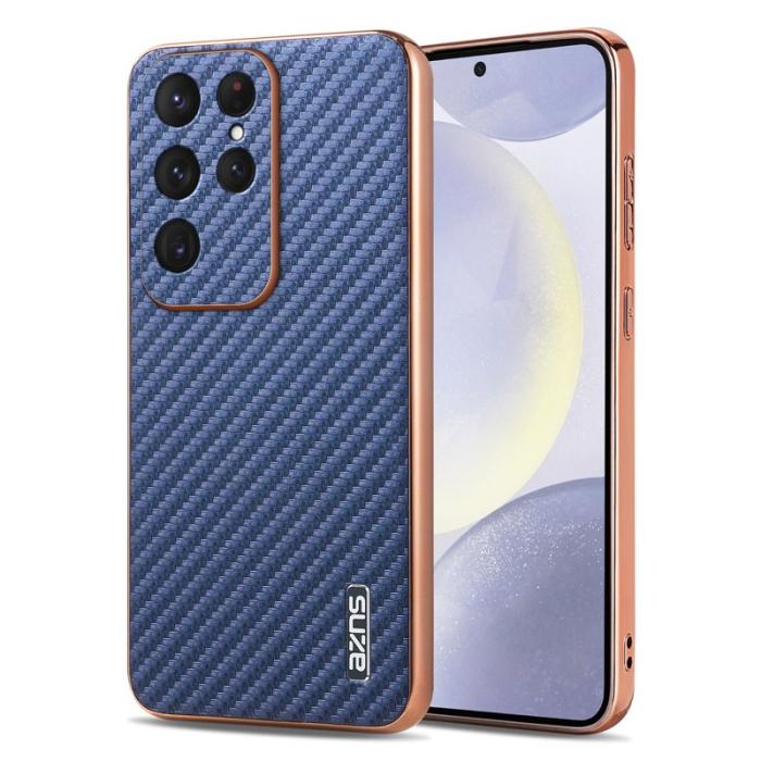 AZNS - AZNS Mobilskal för Samsung Galaxy S26 Ultra Karbonfiber PU TPU - Blå
