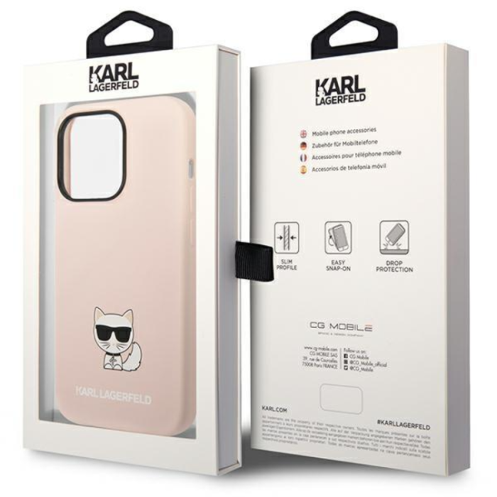 KARL LAGERFELD - Karl Lagerfeld iPhone 14 Pro Max Skal Silicone Choupette Body