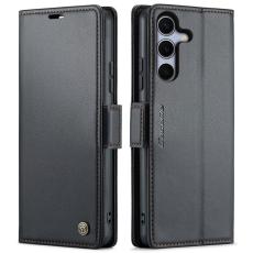 Caseme - CASEME 023 Konstl&auml;der Pl&aring;nboksfodral till Samsung Galaxy S25 FE - Svart