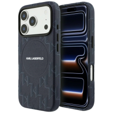 KARL LAGERFELD - Karl Lagerfeld Mobilskal till iPhone 17 Pro Monogram logo - Bl&aring;
