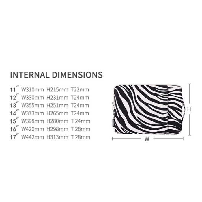 CANVASARTISAN - CANVASARTISAN MacBook Air Datorfodral 11'' Zebra Pattern H33-89