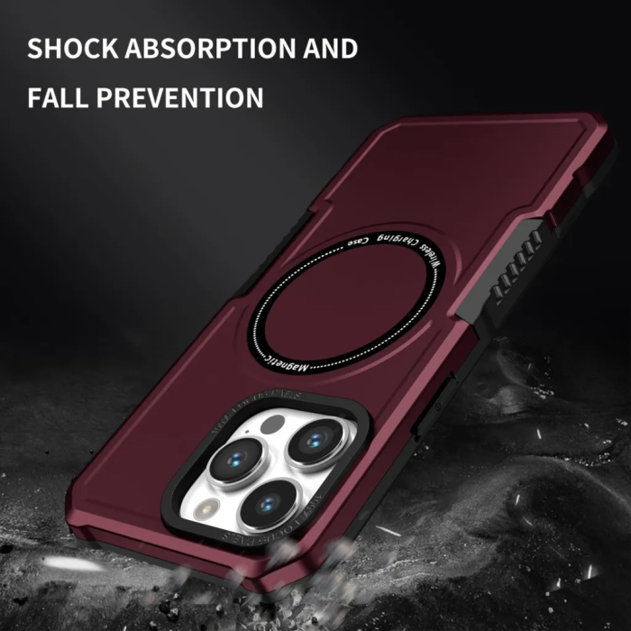 Taltech - iPhone 15 Pro Mobilskal Magnetisk - Röd