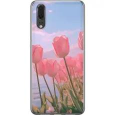 Gustaf - Mobilskal till Huawei P20 med Rosa Tulpaner