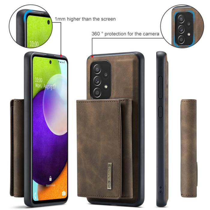 DG.MING - DG.MING Plånboksfodral med Ställ för Samsung Galaxy A52 - Brun