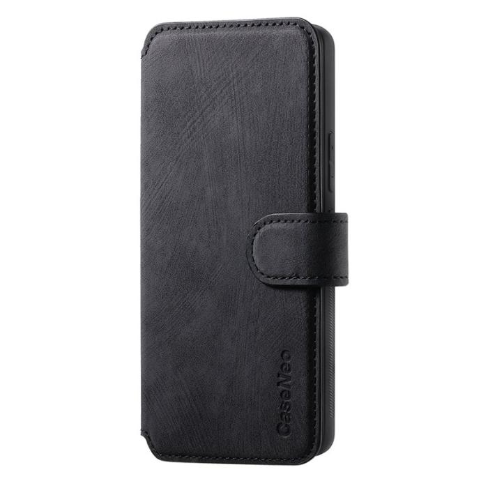 CASENEO - CASENEO Samsung Galaxy S25 Edge Plånboksfodral Konstläder - Svart