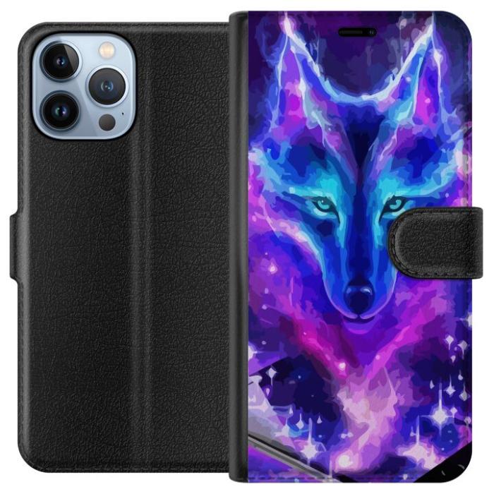 iSecrets - Plånboksfodral till Apple iPhone 13 Pro Max med Neon Varg