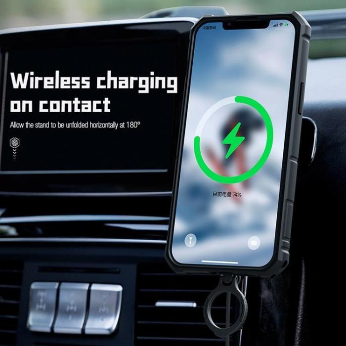 Nillkin - Nillkin iPhone 14 Plus Skal Ringhållare Armor Pro - Blå