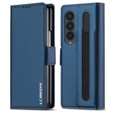 LC.imeeke - LC.IMEEKE L1 f&ouml;r Samsung Galaxy Z Fold3 5G Konstl&auml;der Pl&aring;nboksfodral - Bl&aring;