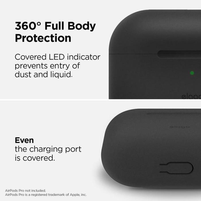 Elago - ELAGO Silikon Skyddsväska för Airpod Pro - Svart