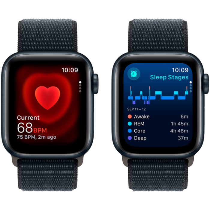 Apple - Apple Watch SE GPS 40mm Midnight Sport Loop