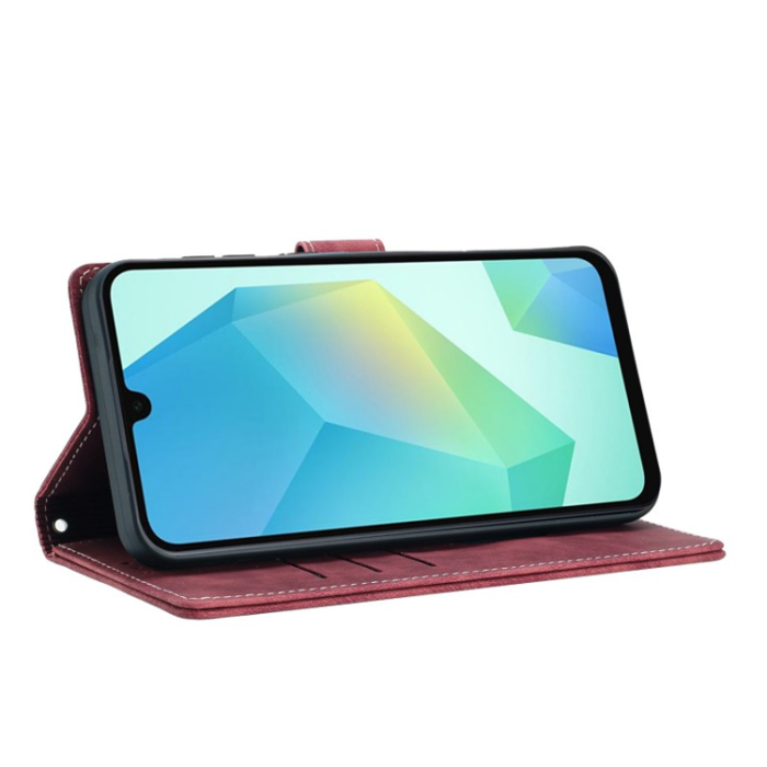 WANLONFENG - WANLONFENG Galaxy A17 Plånboksfodral med 2Pcs Härdat Glas MTL