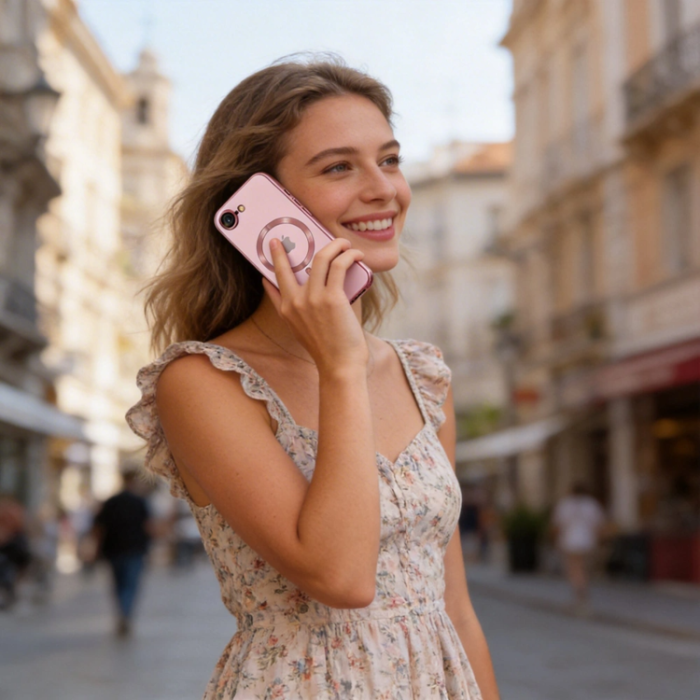 Tech-Protect - Tech-Protect Mobilskal För iPhone 16e/17e Magsafe Magflex - Rosa Guld