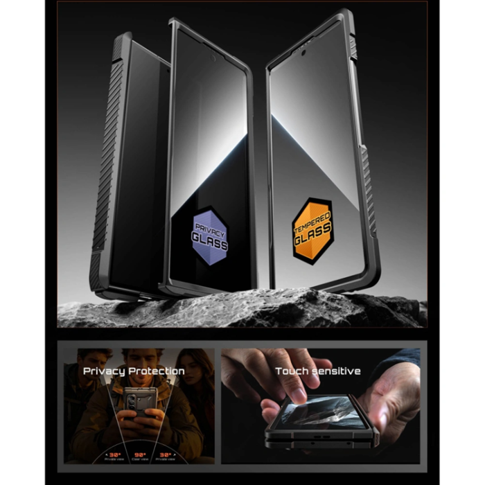 SupCase - [2-Pack] SupCase Mobilskal Magsafe För Galaxy Z Fold 8 UB Grip - Svart