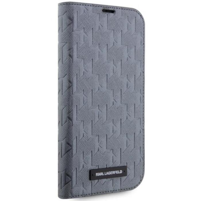 KARL LAGERFELD - KarlLagerfeld iPhone 14 Pro Max Plånboksfodral Monogram Silver