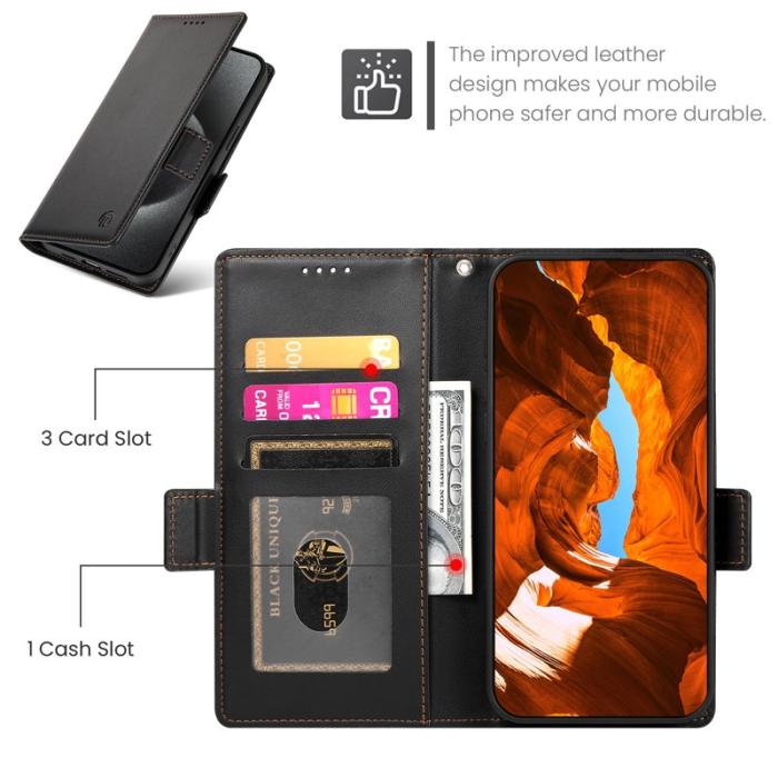 OEM - Samsung Galaxy S26 Fodral Konstläder Ställfodral - Svart