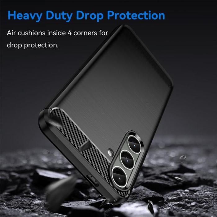 A-One Brand - Galaxy S24 Mobilskal Carbon Fiber - Svart