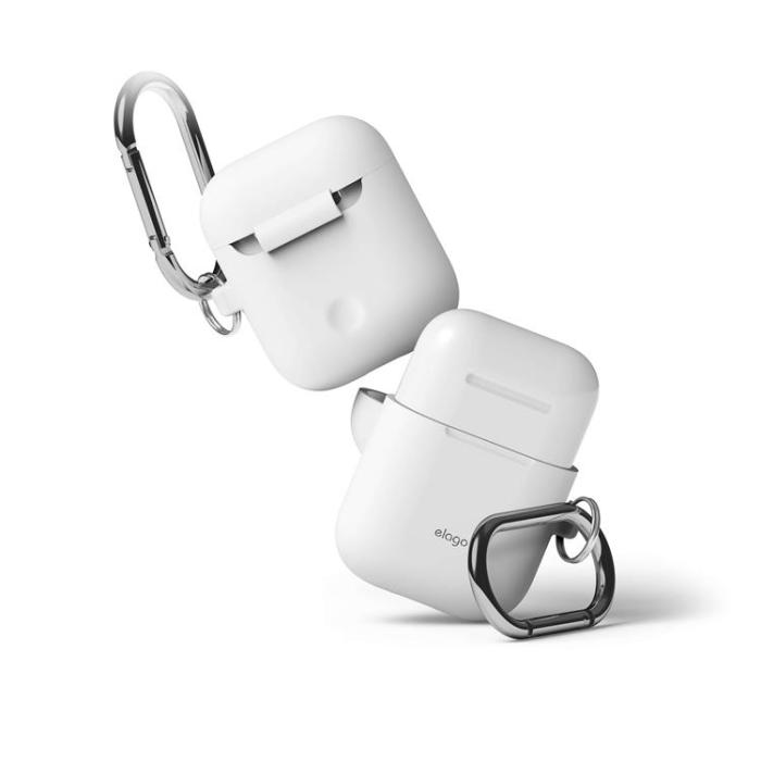 Elago - ELAGO Skyddsväska För Airpod med Hängare - Vit