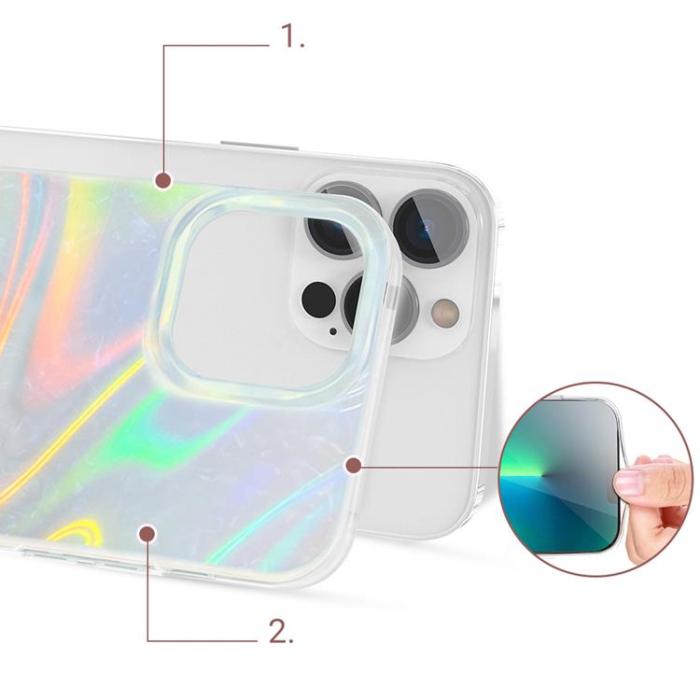 Kingxbar - Kingxbar Shell Series Skal iPhone 13 Pro - Pärlblå