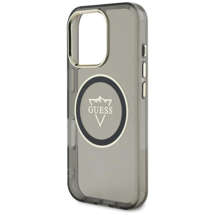 Guess - Guess iPhone 16 Pro Max Mobilskal MagSafe IML Mountain Logo - Svart