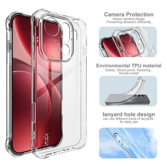 Imak - IMAK Mobilskal till Oppo Find X9 Pro 5G TPU Skydd - Vit