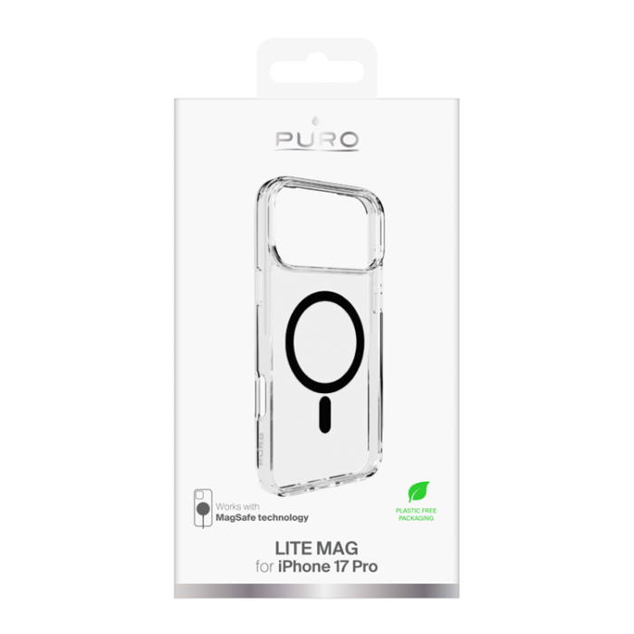 Puro - Puro iPhone 17 Pro Mobilskal Magsafe Lite Mag - Transparent