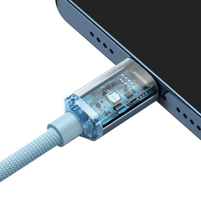 BASEUS - Baseus Crystal Shine USB-C till Lightning kabel 20W 1.2m - Blå