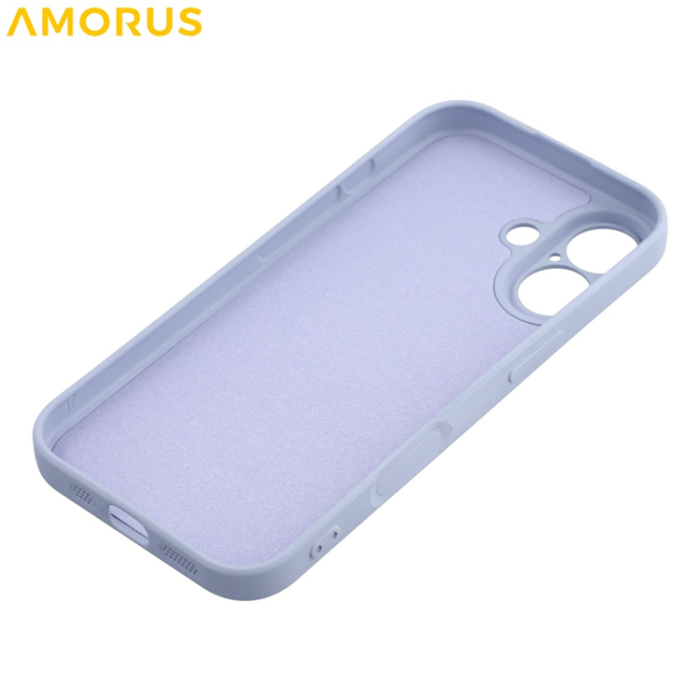 Amorus - AMORUS iPhone 17 Mobilskal Precise Cutouts TPU Fiber - Lila