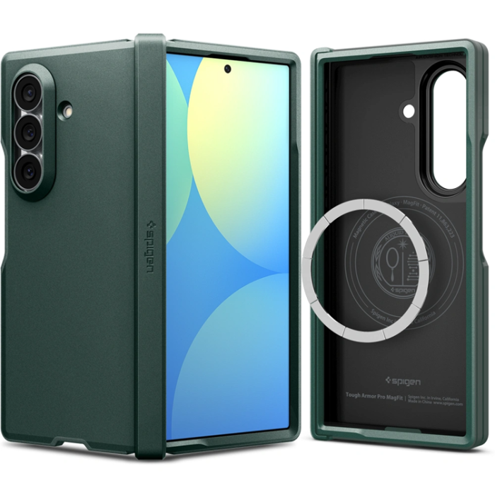 Spigen - Spigen Mobilskal För Galaxy Z Fold 8 Ultra MagSafe Tough Armor - Abyss Grön