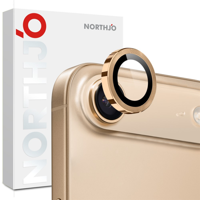 NORTHJO - Northjo iPhone 17 Air Kameralinsskydd Härdat Glas - Guld