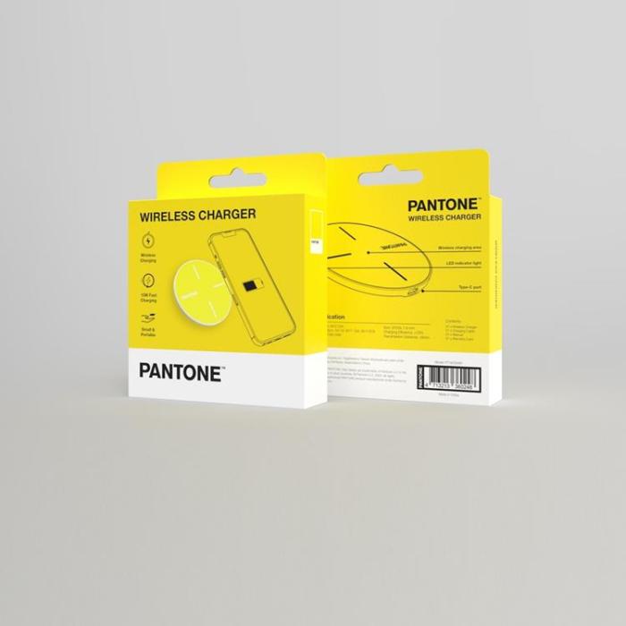PANTONE - Pantone Trådlös Laddare Qi 15W 102C PT-WC009 - Gul