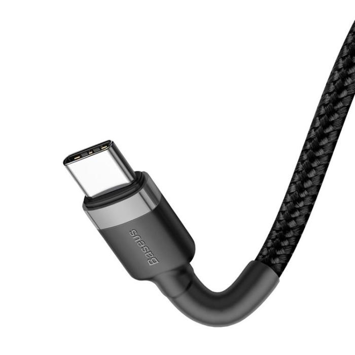 BASEUS - Baseus PD USB-C till USB-C kabel 60W 1M - Svart/Grå