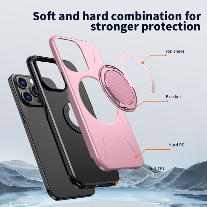 A-One Brand - iPhone 14 Pro Max Mobilskal MagSafe Rotating Kickstand TPU + PC