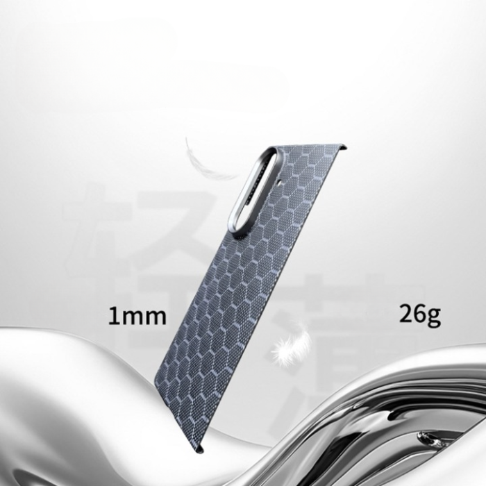 A-One Brand - Galaxy Z Fold 7 Mobilskal MagSafe Kevlar Metal Ring - Moon Blå