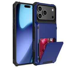 A-One Brand - iPhone 17 Pro Max Mobilskal Dual Layer korthållare - Blå
