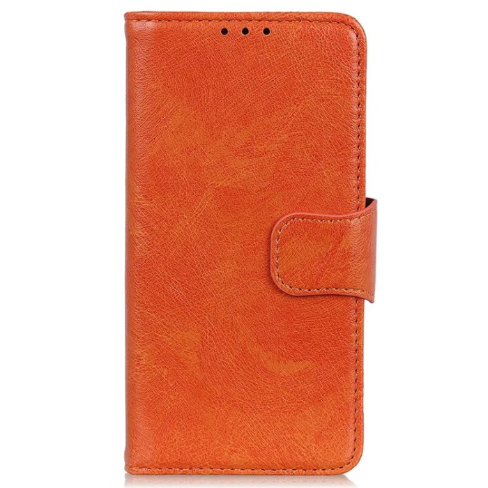 A-One Brand - Sony Xperia 1 VII Plånboksfodral Äkta Läder - Orange