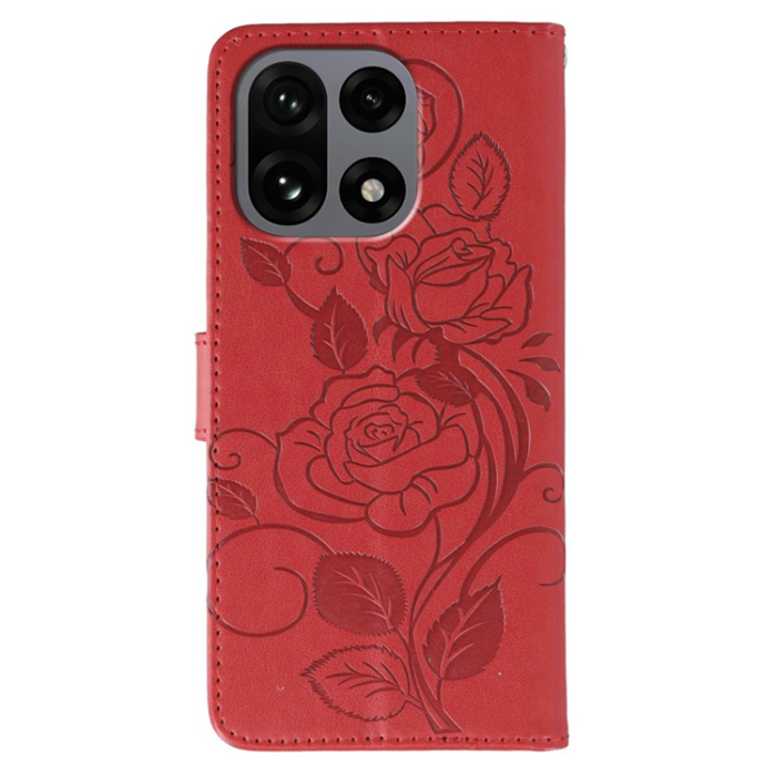 A-One Brand - OnePlus 15 5G Konstläder Plånboksfodral Imprinted Rosa Butterfly