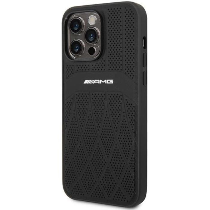 Mercedes - AMG iPhone 14 Pro Max Mobilskal Magsafe Läder Curved Lines